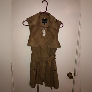 Express faux suede vest